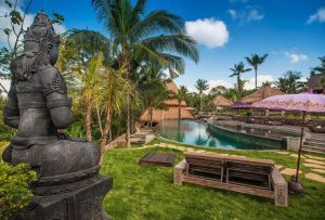 Lush Bali gardens yoga retreat